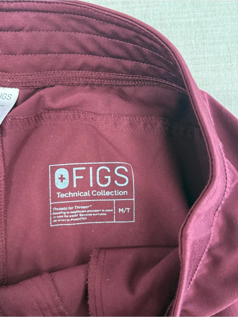 FIGS Kade Cargo Pants Maroon